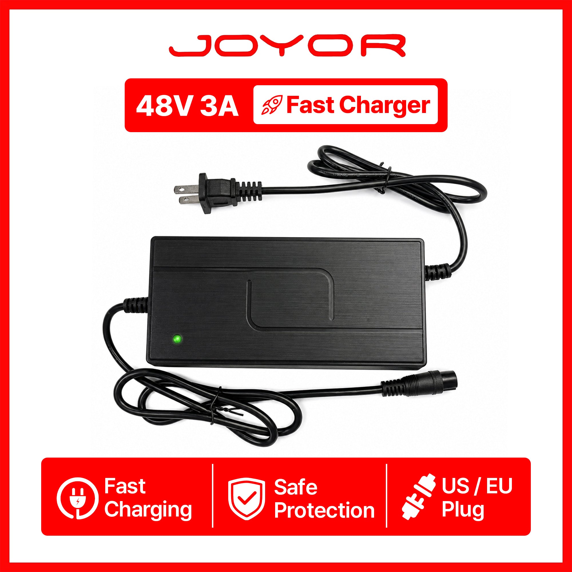 JOYOR S5-Z 48V 3A Fast Charger, US/EU Plug Options