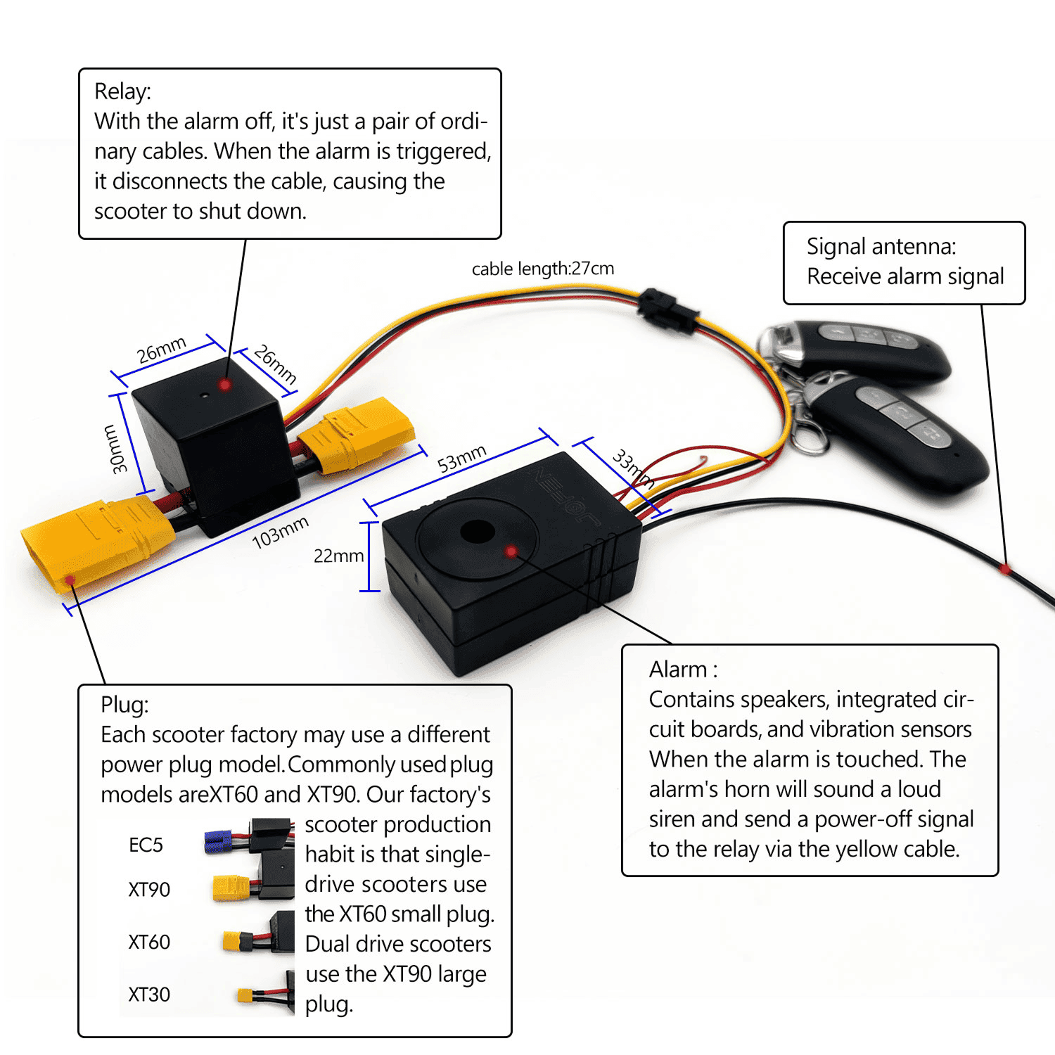JOYOR S10-S-Z Anti-Theft Alarm XT90 - Image 15